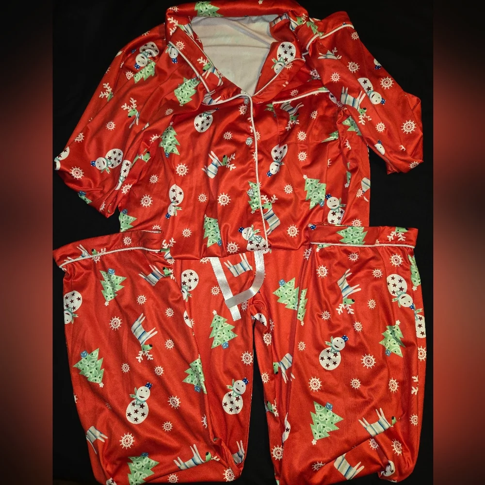 Womens Christmas Pajama Set Size M - Picture 2 of 9